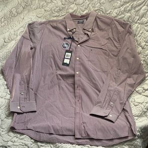 NWT Izod men’s long sleeve button up shirt in size 2XL